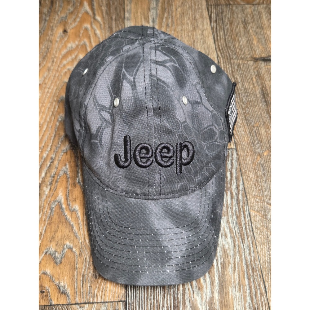 Jeep Kryptek Camo Hat Mens Grey Typhon Tactical Baseball Cap American Legend